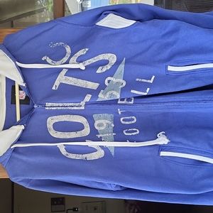 NFL zip up Colts sweatshirt....distressed look